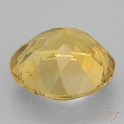 5.88克拉天然黄水晶，圆形的，VVS
