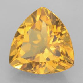 3.64克拉天然金色黄水晶，三角形，10.9×10.8毫米，VVS