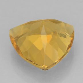 3.64克拉天然金色黄水晶，三角形，10.9×10.8毫米，VVS