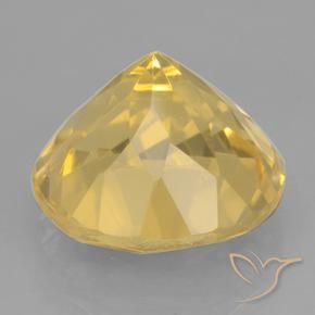 6.07克拉天然黄水晶，圆形的，VVS