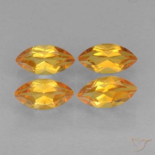 1.16ctw 天然 深橙色-金色 黄水晶, 榄尖形, VVS-VS