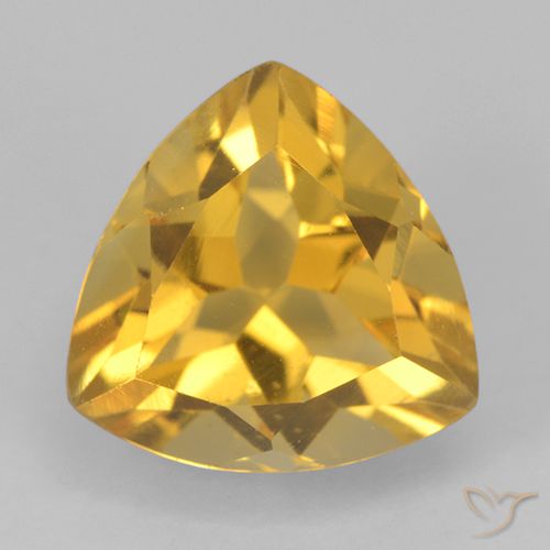 2.53ct 天然 中金 黄水晶, 胖三角形, VS