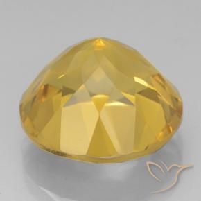 6.39克拉天然黄水晶，圆形的，VVS