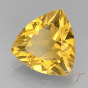 2.00克拉天然黄水晶，胖三角形，VVS