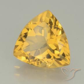 2.16克拉天然黄水晶，胖三角形，VVS