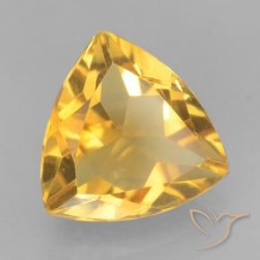 1.99克拉天然黄水晶，胖三角形，VVS