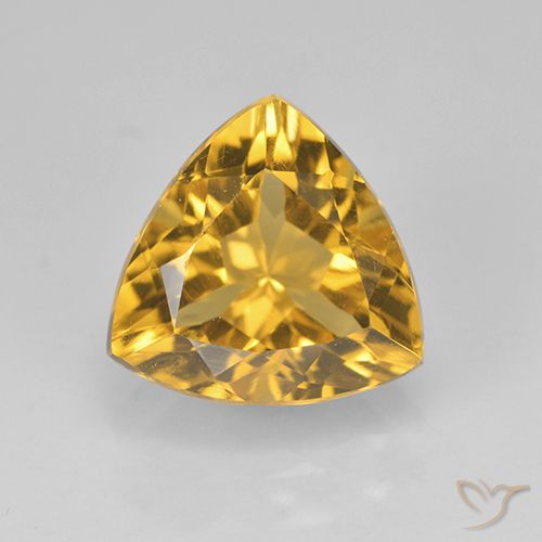 2.32ct 天然 金色 黄水晶, 胖三角形, VVS
