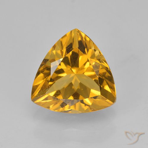 2.24ct 天然 深金色 黄水晶, 胖三角形, VVS