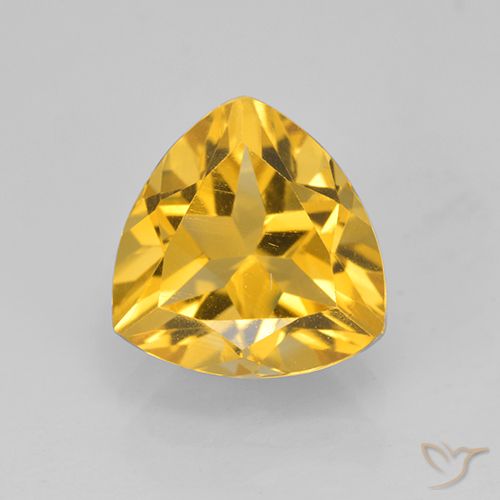 2.36ct 天然 亮金 黄水晶, 胖三角形, VVS