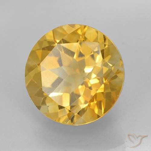 5.98克拉天然黄水晶，圆形的，VVS