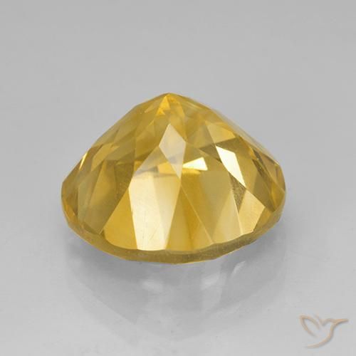 5.98克拉天然黄水晶，圆形的，VVS