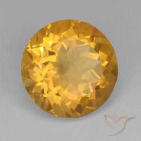 6.21克拉天然黄水晶，圆形的，VVS