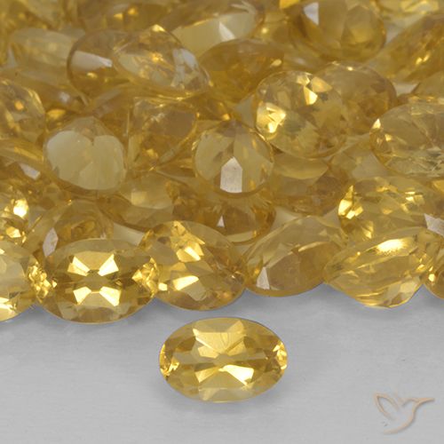 0.43ct 天然 深金 黄水晶, 椭圆形, VS