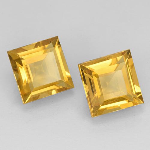 4.54克拉天然黄水晶，正方形，VVS-VS
