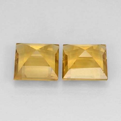 4.54克拉天然黄水晶，正方形，VVS-VS