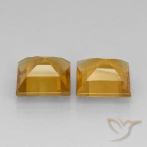 4.12克拉天然黄水晶，正方形，VVS-VS