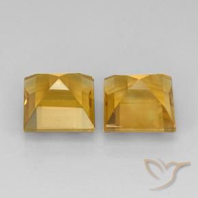 4.68克拉天然黄水晶，正方形，VVS-VS