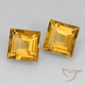 4.68克拉天然黄水晶，正方形，VVS-VS