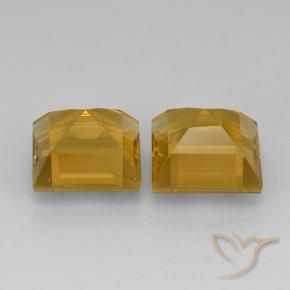 4.68克拉天然黄水晶，正方形，VVS-VS