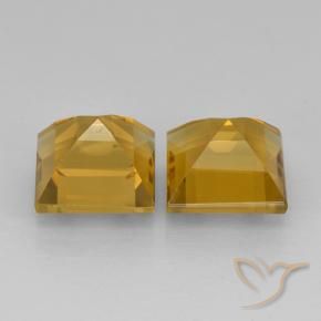5.06克拉天然黄水晶，正方形，VVS-VS