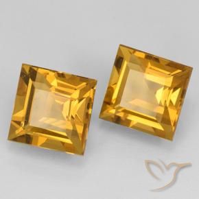 5.20克拉天然黄水晶，正方形，VVS-VS