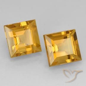 4.91克拉天然黄水晶，正方形，VVS-VS