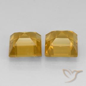 4.64克拉天然黄水晶，正方形，VVS-VS