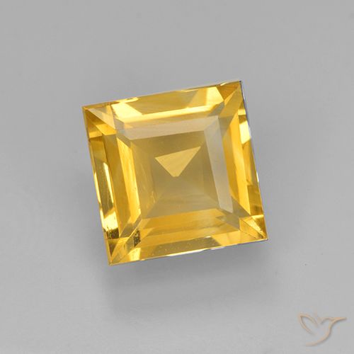 2.26ct 天然 中金 黄水晶, 正方形, VVS