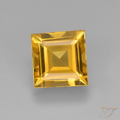 2.12ct 天然 深金色 黄水晶, 正方形, VVS-VS