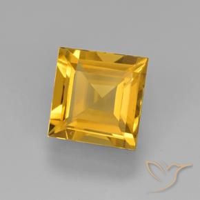 2.12克拉天然黄水晶，正方形，VVS-VS
