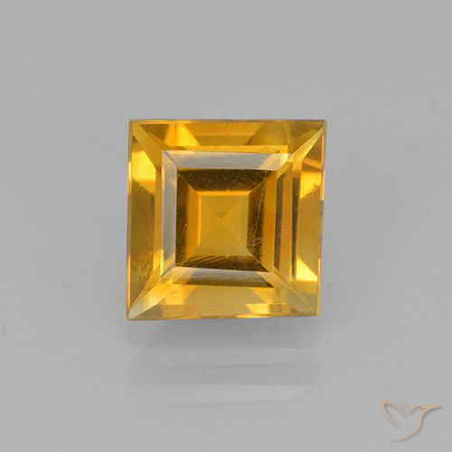 1.91ct 天然 深金色 黄水晶, 正方形, VVS-VS