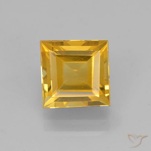 2.27ct 天然 金橙色 黄水晶, 正方形, VVS