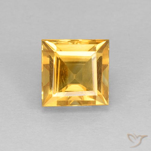 2.15ct 天然 亮金 黄水晶, 正方形, VVS-VS