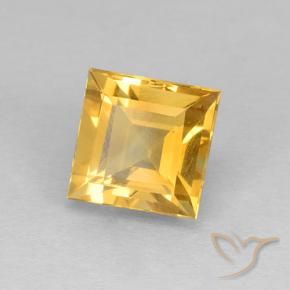 2.15克拉天然黄水晶，正方形，VVS-VS