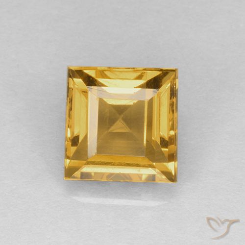 2.33ct 天然 中金 黄水晶, 正方形, VVS-VS
