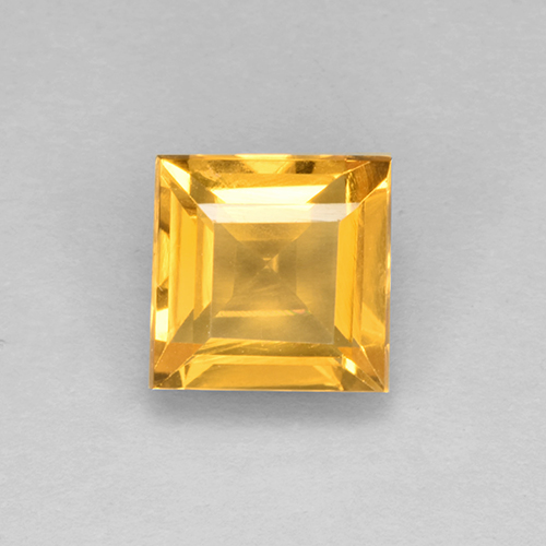 2.07克拉天然金色黄水晶，方形，7.9×7.8毫米，VVS-VS