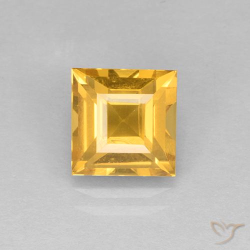 1.98ct 天然 中金 黄水晶, 正方形, VVS
