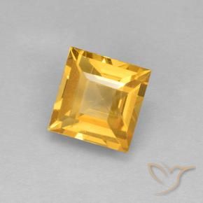 1.98克拉天然黄水晶，正方形，VVS
