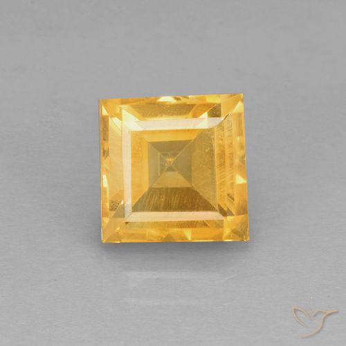 2.27ct 天然 亮金 黄水晶, 正方形, VVS-VS