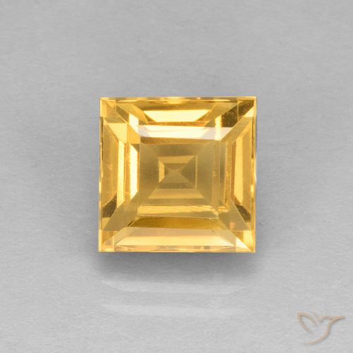 2.83ct 天然 金橙色 黄水晶, 正方形, VVS-VS