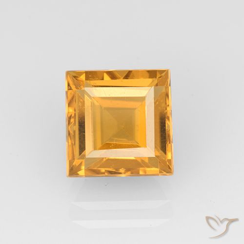 2.72ct 天然 中浅橙金 黄水晶, 正方形, VVS-VS