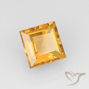 2.72克拉天然黄水晶，正方形，VVS-VS