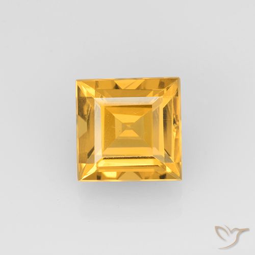 2.25ct 天然 橙金 黄水晶, 正方形, VVS-VS