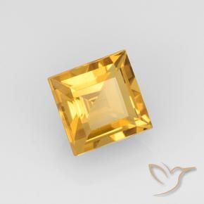 2.25克拉天然黄水晶，正方形，VVS-VS