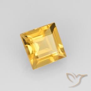 2.04克拉天然黄水晶，正方形，VVS-VS