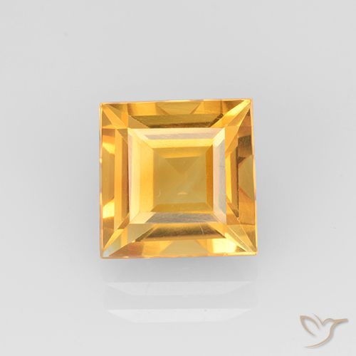 2.22ct 天然 橙金 黄水晶, 正方形, VVS