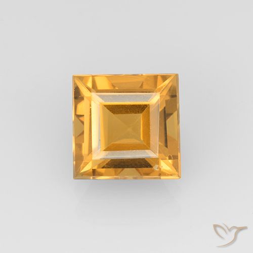 2.27ct 天然 中浅橙金 黄水晶, 正方形, VVS