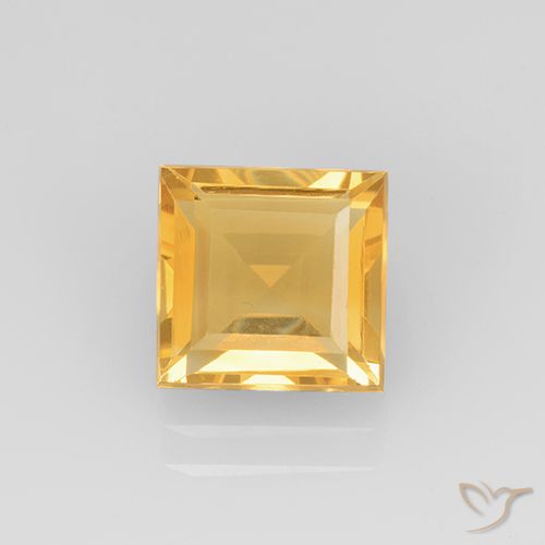 2.12ct 天然 亮金 黄水晶, 正方形, VVS