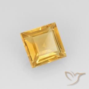 2.12克拉天然黄水晶，正方形，VVS