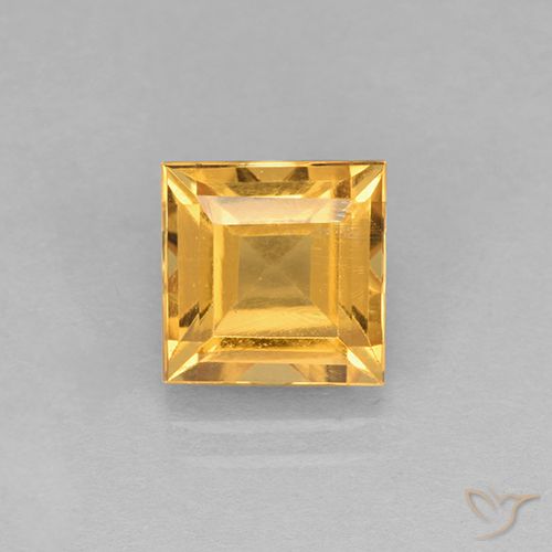 2.59ct 天然 中浅橙金 黄水晶, 正方形, VVS-VS